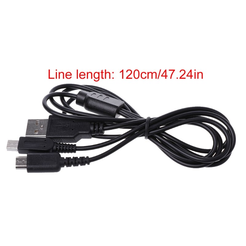 2-In-1 USB-Oplaadkabel Y-Splitter Cord Voor Nintendo 3DS NDSI DS Lite