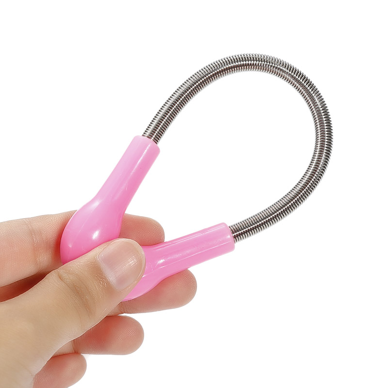1 pc pink ansigts ansigtshårfjerner epilator stick skønhedspleje epilator rulle glat bøje fjeder 19.2cm pink fjeder