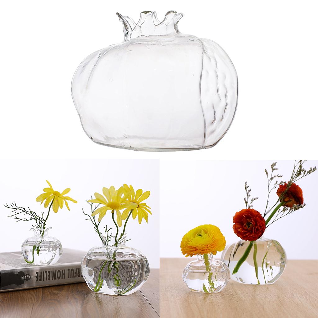 Bouteille en verre décorative de Vase de fleur de planteur en verre de table de forme de grenade de S/L