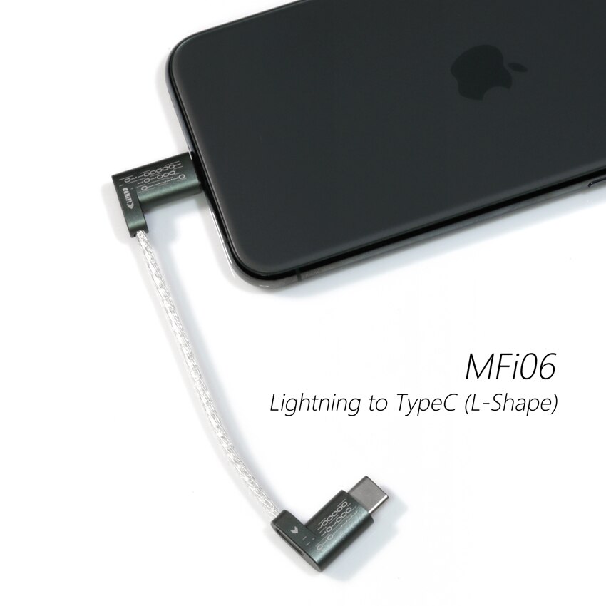 Câble de données DD ddHiFi MFi06 Lightning vers USB type-c, utilisé pour connecter des appareils iOS avec des appareils Audio type-c