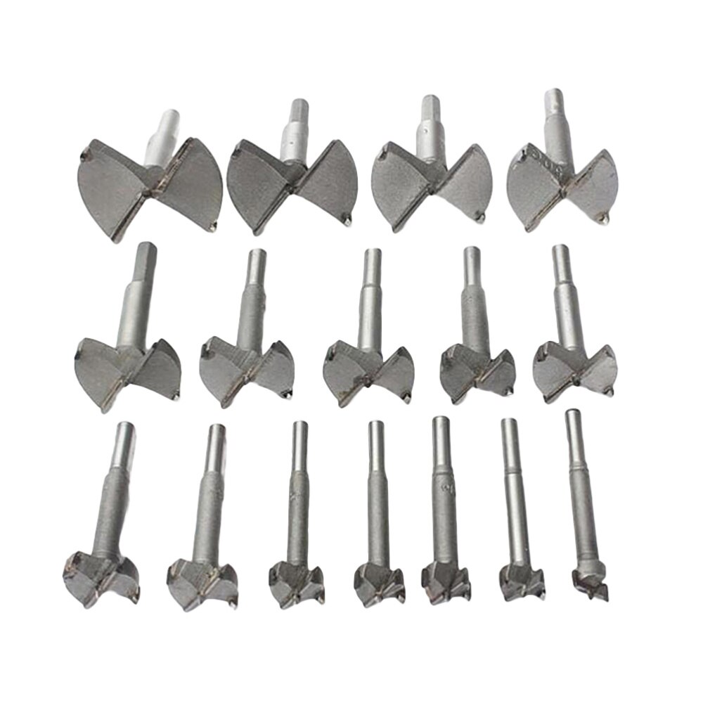 16 uds, cortador de madera, llave hexagonal plateada, taladro de taladro, sierra de agujero, cortador de madera para taladrar carpintería, carpintero, carpintero