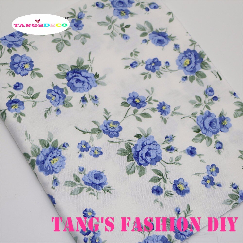 3PCS---Blue color cotton fabric 40x50cm DIY cotton fabric blue style sets
