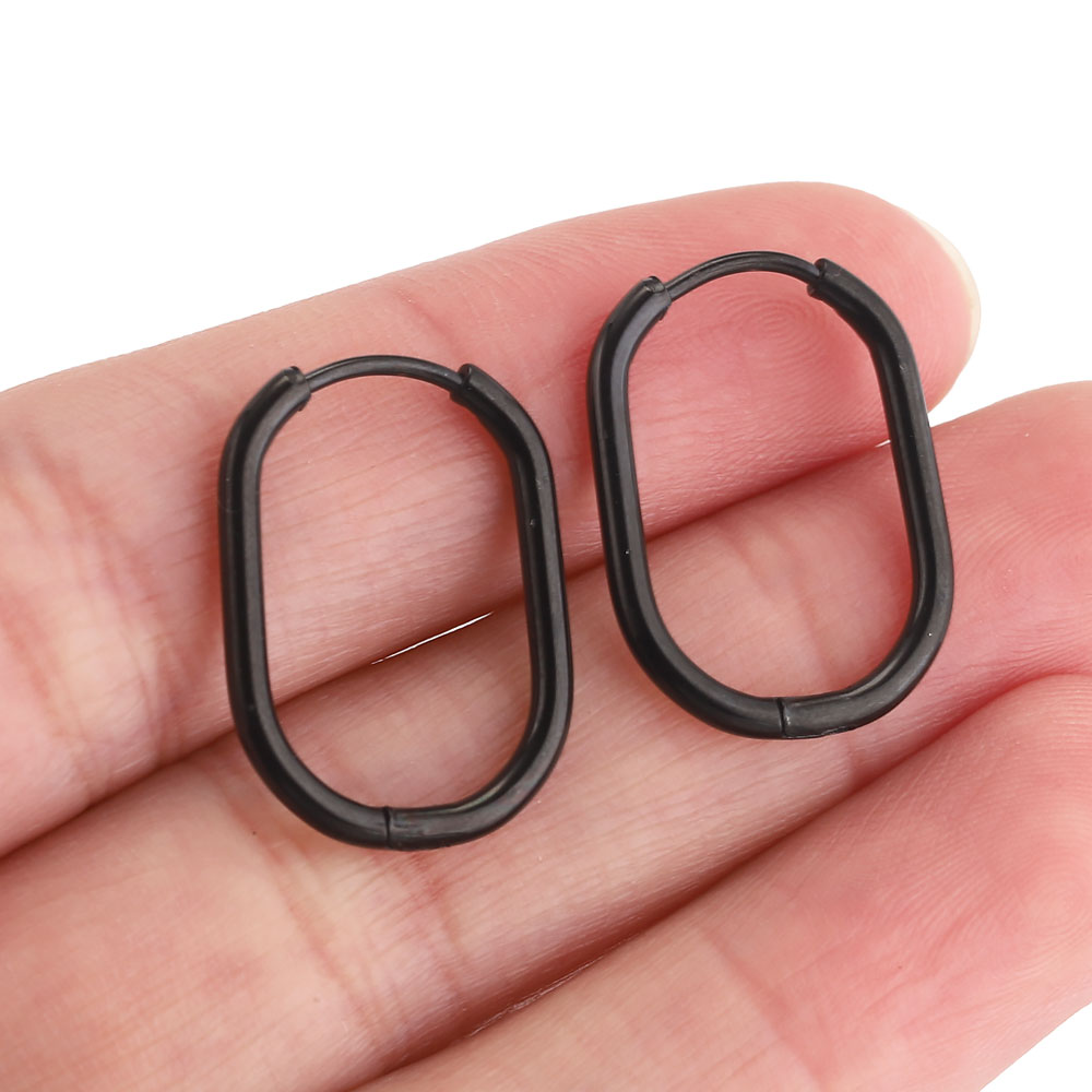 Pendientes de aro de acero inoxidable para mujer, joyería para Piercing, aro para prevenir alergias, joyería al por mayor, 6 uds.