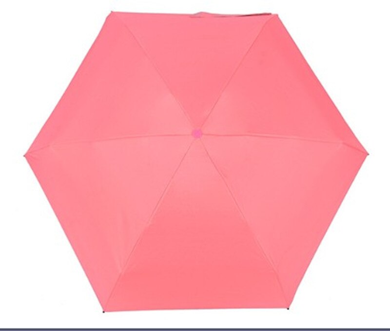 Mini Capsule Umbrella Small Folding Umbrella Women UV Rain Windproof Folding Pocket Portable Travel Umbrella: Pink