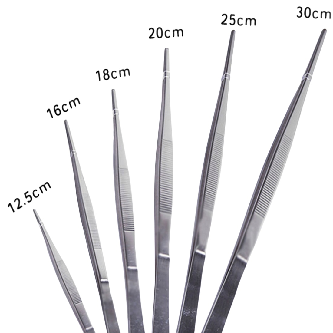 12.5cm/14cm/16cm/18cm/20cm/25cm/30cm pinças longas pinças eletrônicas de aço inoxidável ponta afiada pinça reta