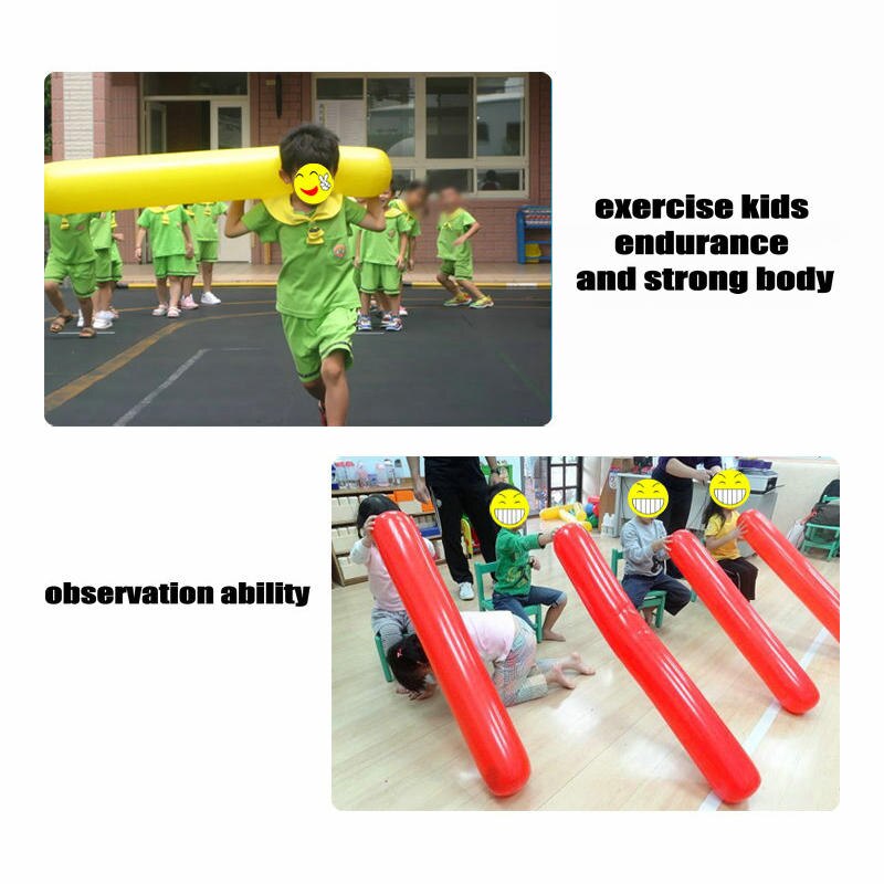 5pcs/set inflatable Hammer Sticks Air Bar Rainbow Umbrella For Kindergarten aquapark Outdoor Game Poke A Mole or Jump-Sack