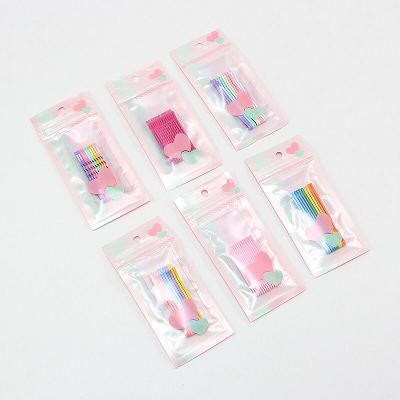 10 Stks/set Candy Kleur Baby Haar Accessoires Metalen Zwaaide Kids Baby Haar Clips Haarspeldjes Kinderen Meisjes Haarspeldjes Clips