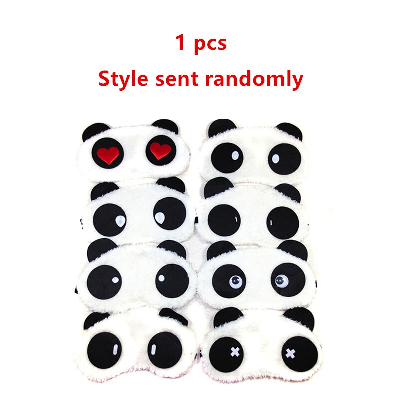 Leuke Gezicht Wit Panda oogmasker Slaapmasker Shading Slaap Katoen Goggles slaapmasker Blindfold Eye Cover gezondheidszorg Make-Up set: Default Title