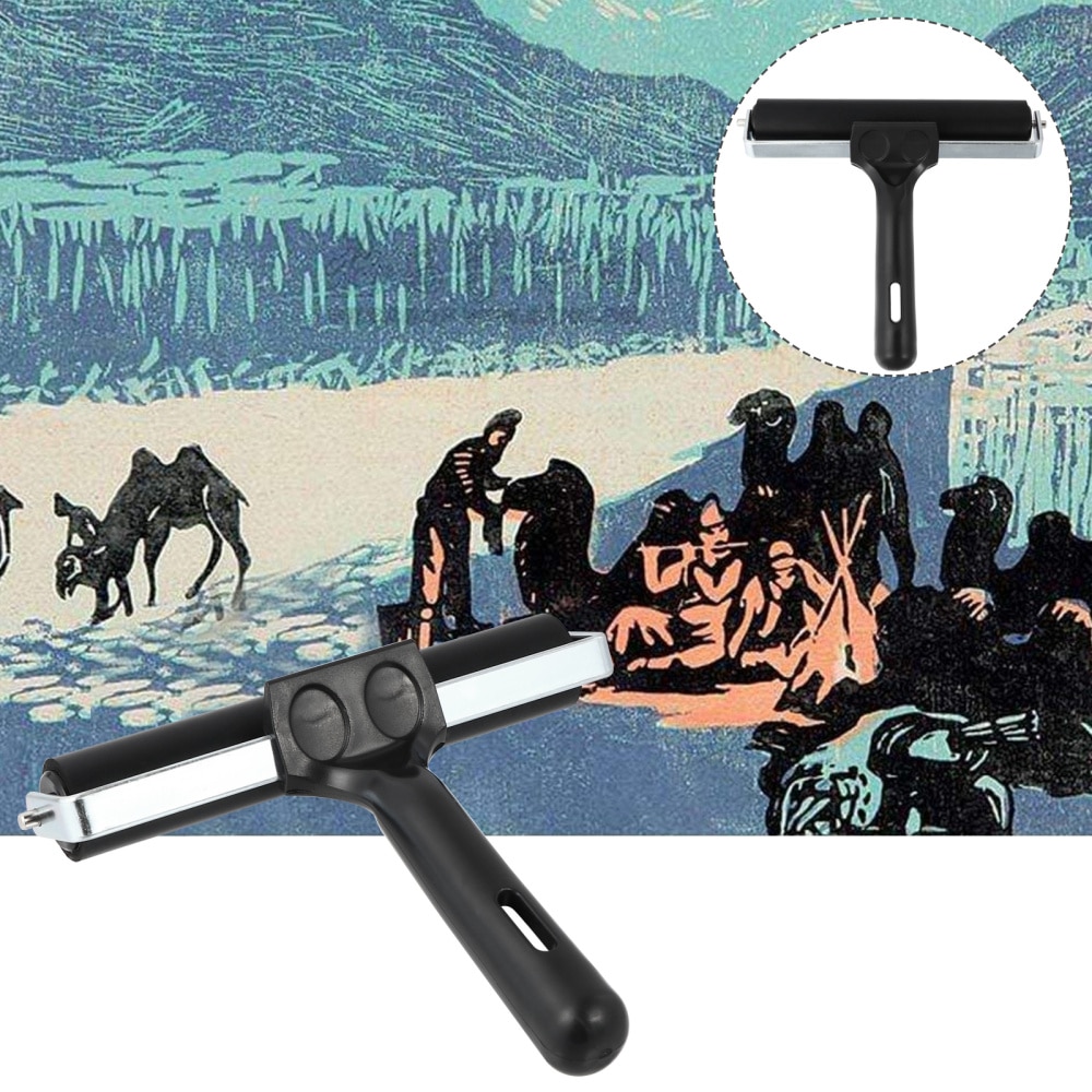 Rubber Roller Printmaking Brayer Craft Stamping Painting Tool