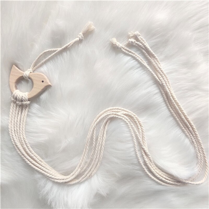 Ins Nordic Houten Baby Haar Clips Houder Katoen Touw Kids Meisjes Haarspeld Opslag Riem Foto Organizer Strip Muur Opknoping Ornament