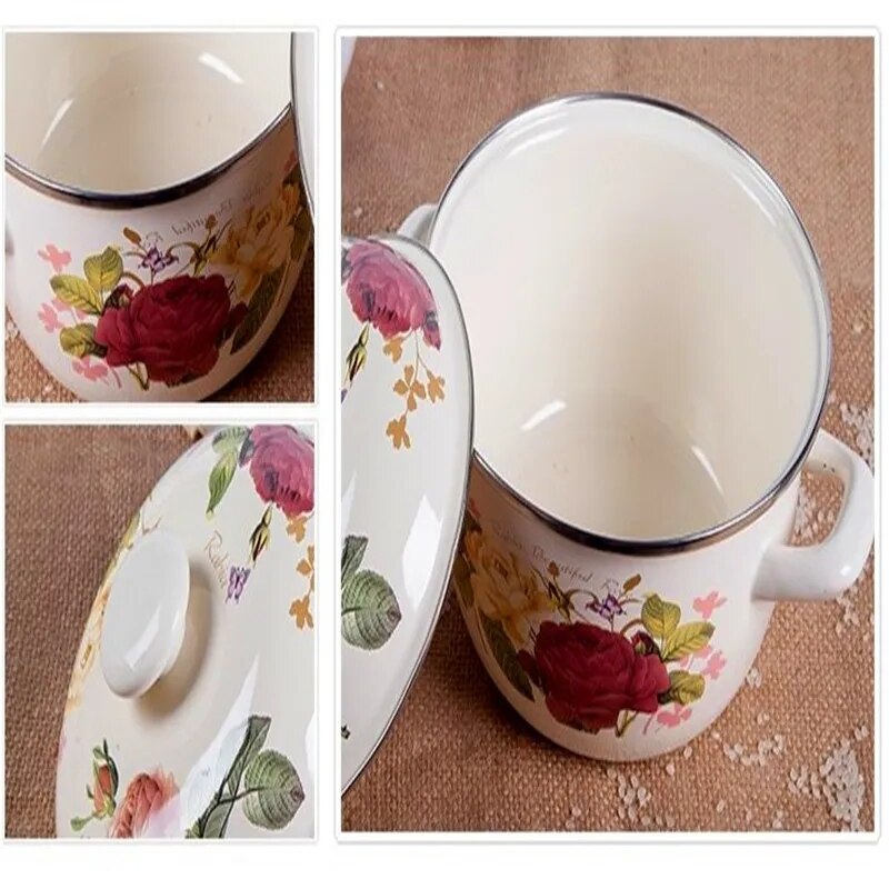 CASSROLE COOKING POT ENAMEL KITCHEN UTENSIL Cookware Ceramic Pot Cooking Casserole Dish Ceramic Cookware Soup Pot Stew Pot