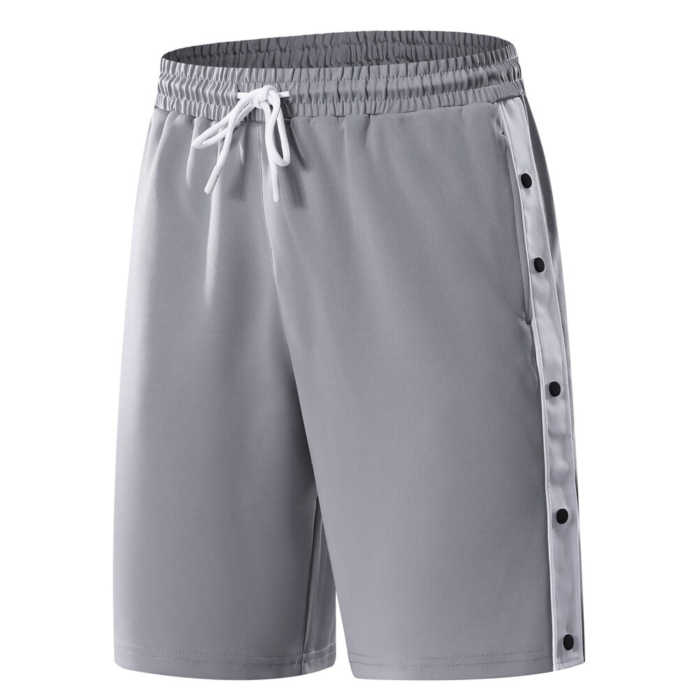 Men's Tear Away Basketball Pants & Shorts Loose Fit Active Workout, Training Tearaway: L / shorts grey