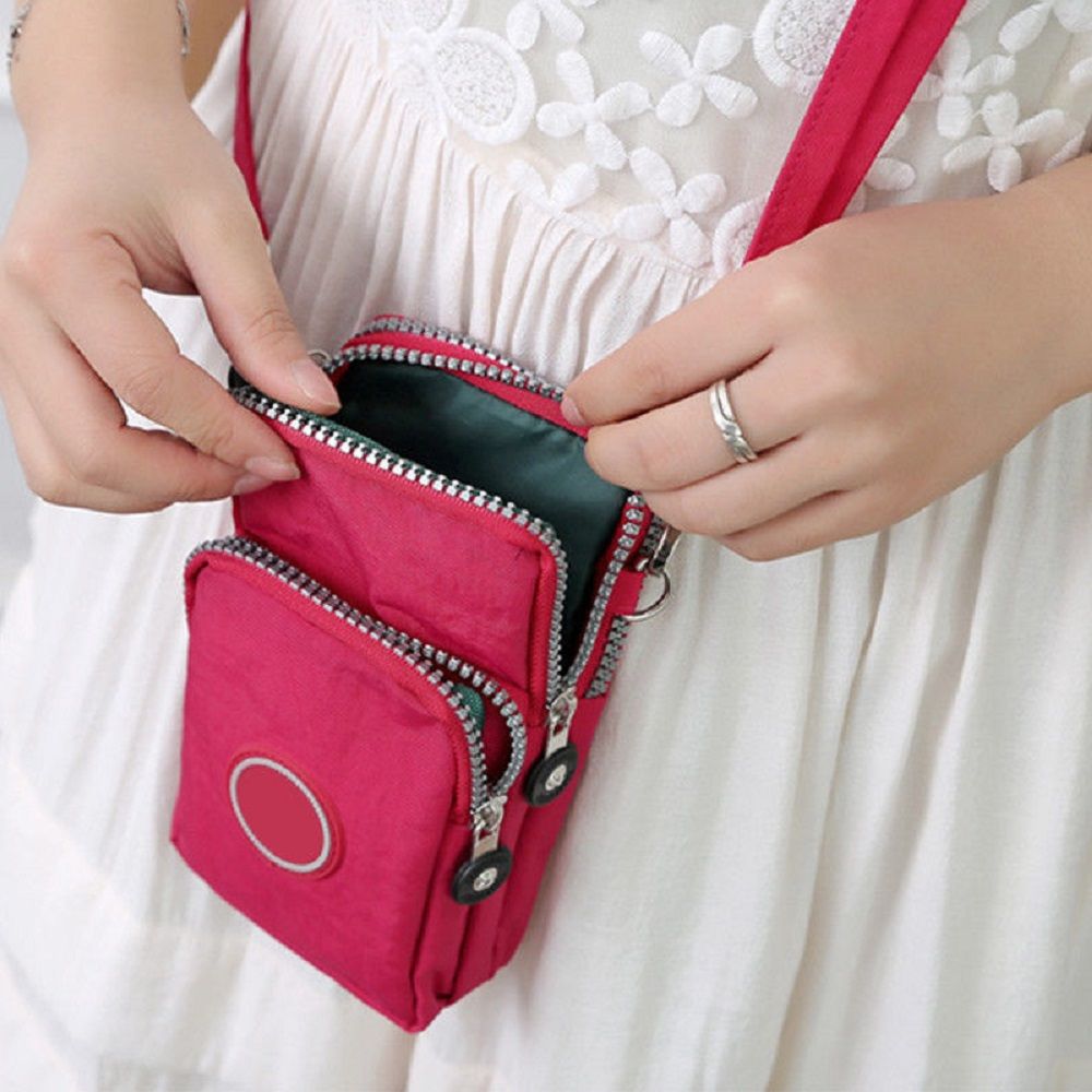 Moderne og klassisk cross-body mobiltelefon skuldertaske taske taske bælte håndtaske pung tegnebog nyeste