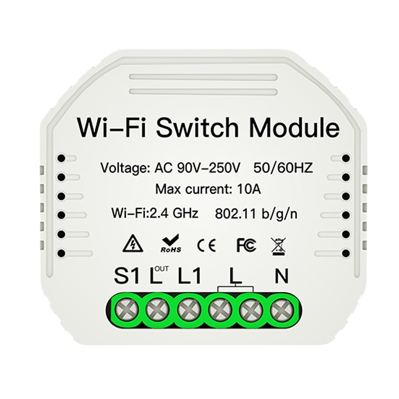 Wifi switch diy trådløs fjernbetjening smart hjemmeautomatisering relæmodul controller arbejder med alexa google hjem