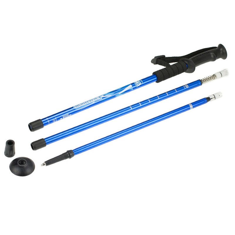 2 stk / mye anti-sjokk stavpinner ultralette fotturstenger teleskopiske trekkstenger gummituppbeskyttere