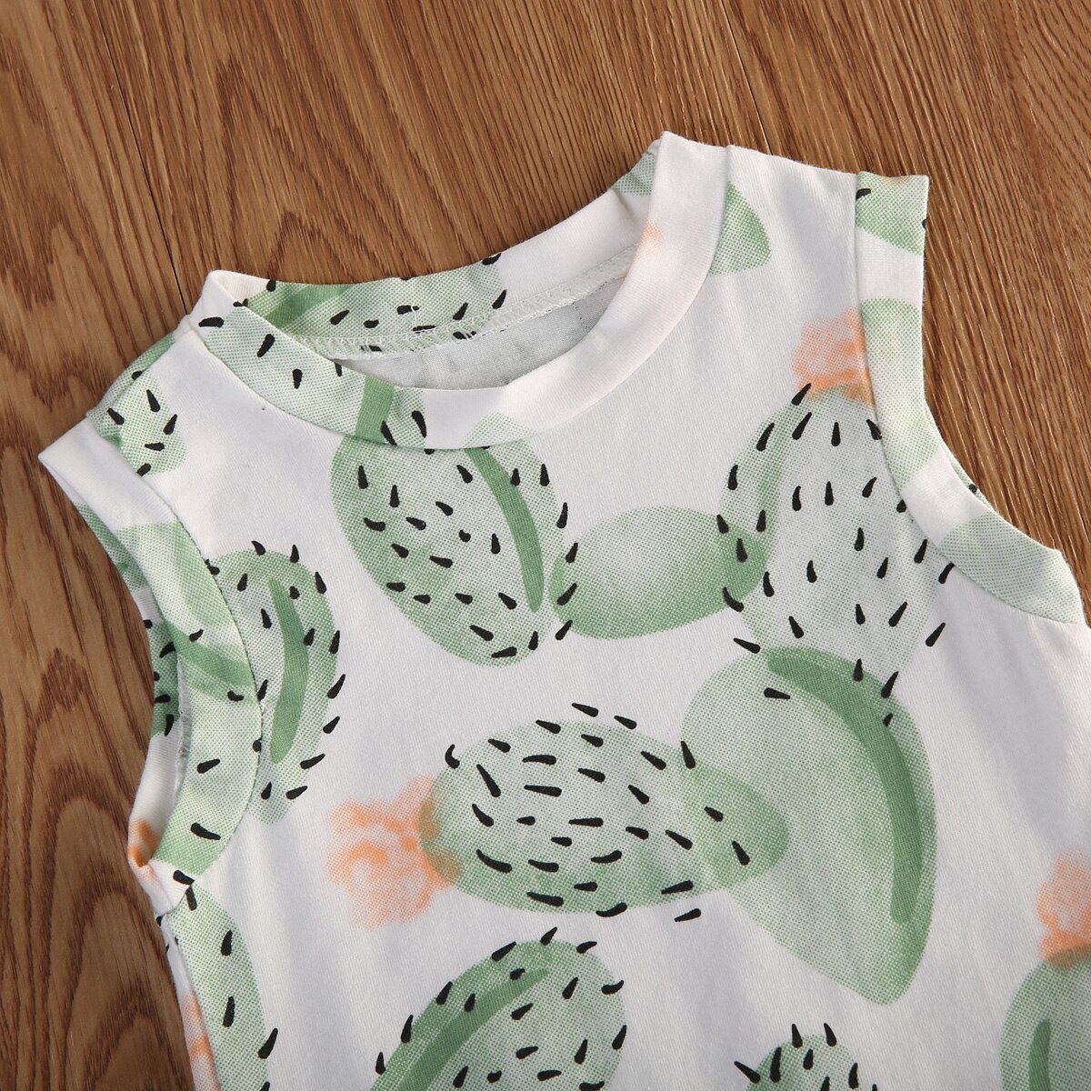 Baby Clothing Newborn Baby Kids Boys Girls cactus Romper Sleeveless Jumpsuit Cotton Outfit Set