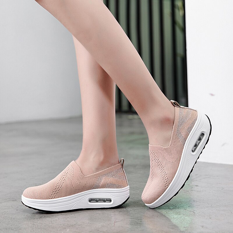 zapatos de mujer Breathable Mesh Sneakers Women Fitness Shoes For Women Minika Brand Thick Sport Shank Air Cushion Shoe