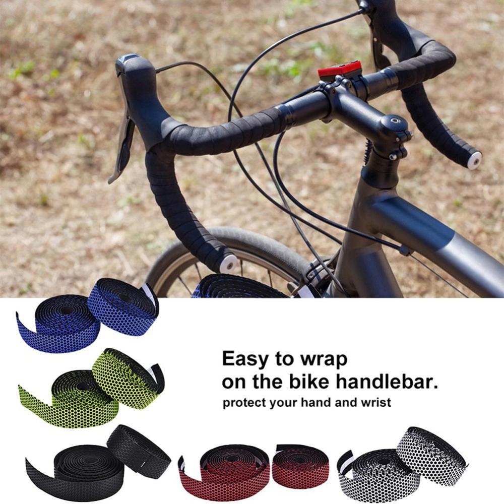 Vélo de montagne motif nid d'abeille Camouflage éponge sangles vélo de montagne vélo de route antidérapant synthétique éponge sangles