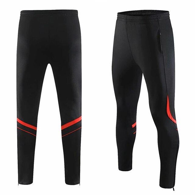 Polyester Running Sport Broek Mannen Zomer Losse Plus Size Broek Jogging Fitness Voetbal Basketbal Atletiek Broek: black red / 5XL
