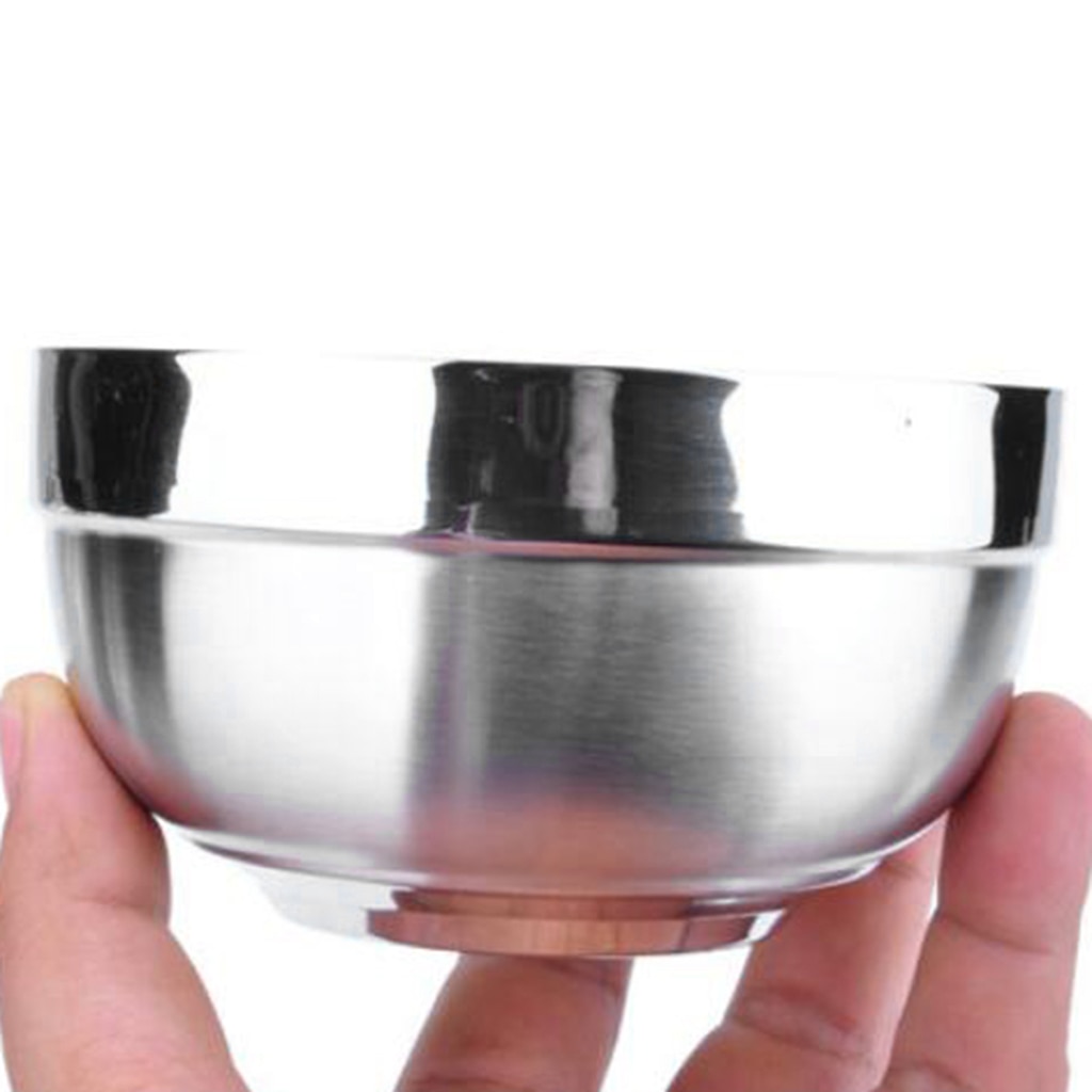 Dobbel vegg rustfritt stål korn ris salat suppe side boller retter 11.5cm