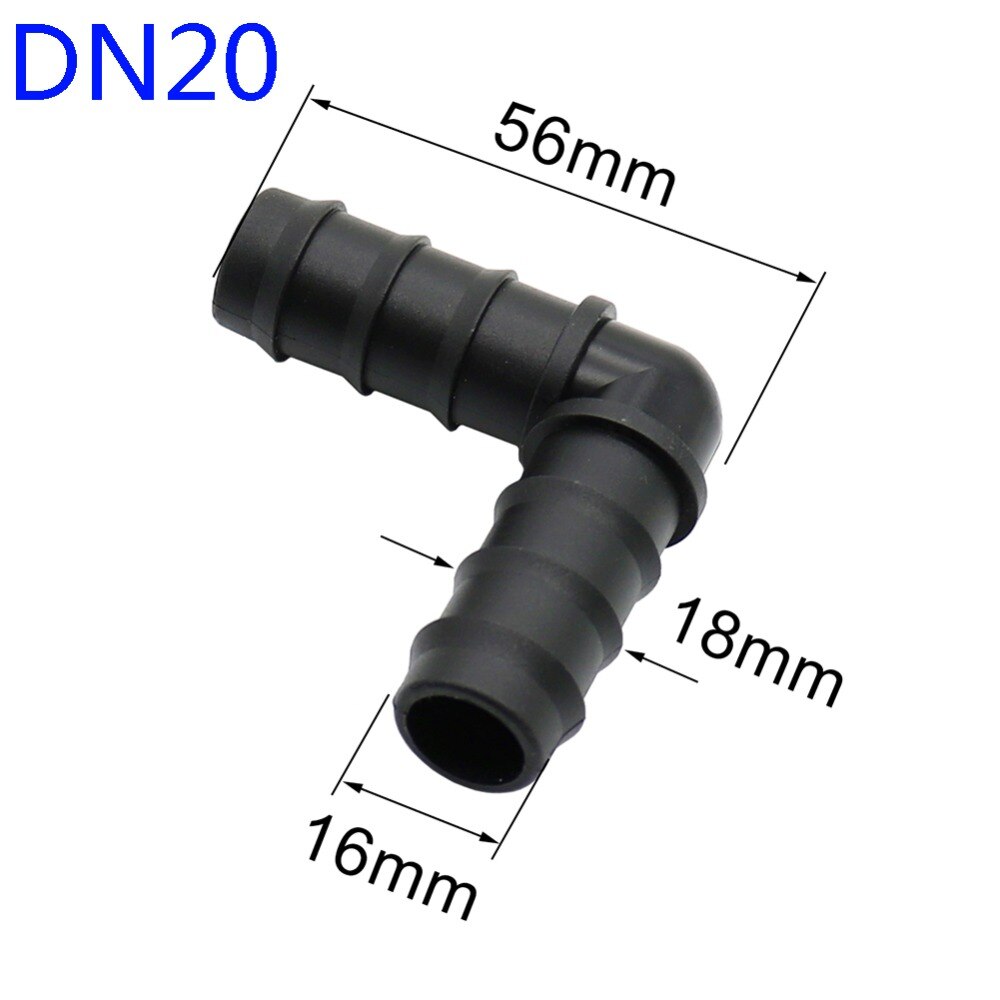DN16 DN20 Elbow Barbed Garden Water Connectors 90 Degree Angle Bend Joints Hose Splitters Garden Agriculture Irrigation Fittings