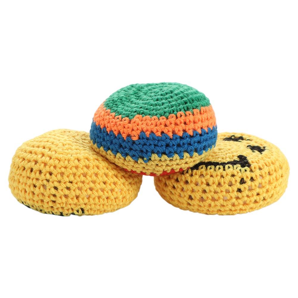 3Pcs Knitted Play Ball Colorful Juggling Balls Mini Random Color Children Outdoor Toys Sphere Handmade Knitted Bean Bags Kids