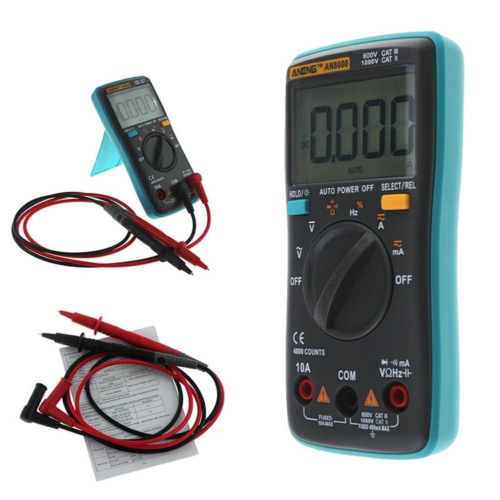 Handheld Digital Multimeter With Assembly Line 550V Protection In Resistance Capacitance And Frequency Ranges Large LCD Display