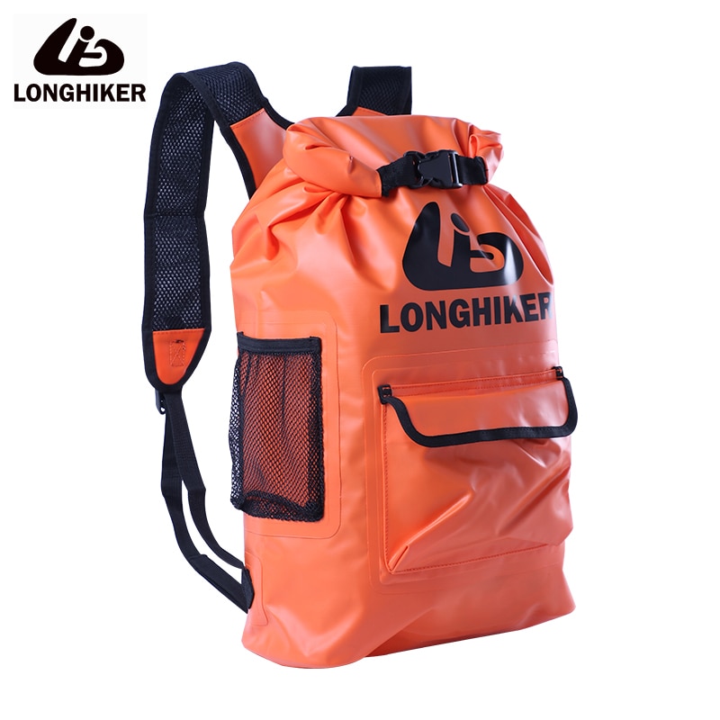 LONGHIKER Sealded Waterproof Dry Beach Backpack Bag For Outdoor PVC Hiking Impermeable Water Proof Backpacks Bag 20L/16L/13L