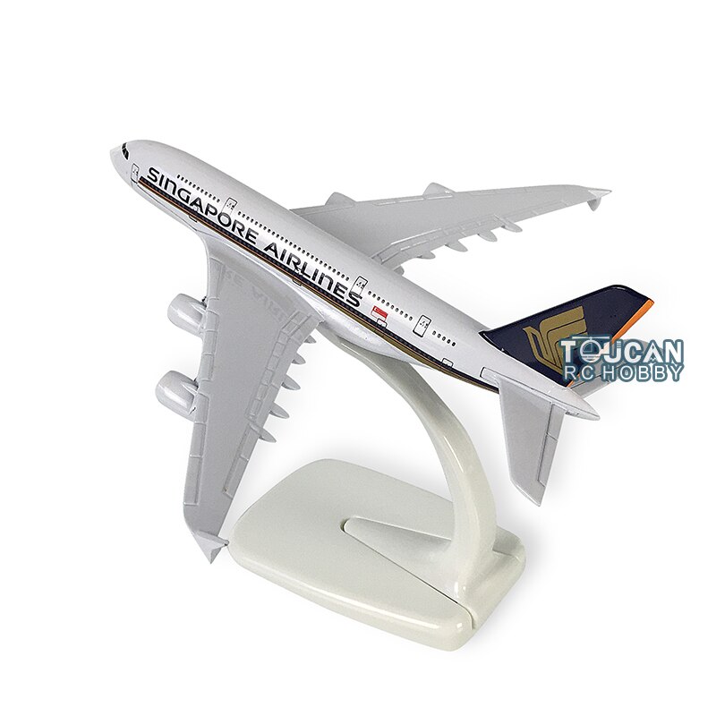 18CM Singapore A380 Aviation Airplane Display Airbus Airliner Static Model