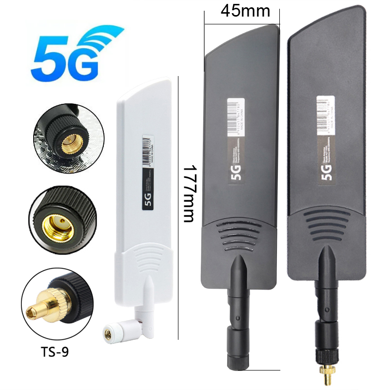 100% oryginalna antena zewnętrzna 5G 4G LTE SMA robić routera modemu 40dBi składany wzmacniacz sygnału szeroki zakres 600 ~ 6000Mhz