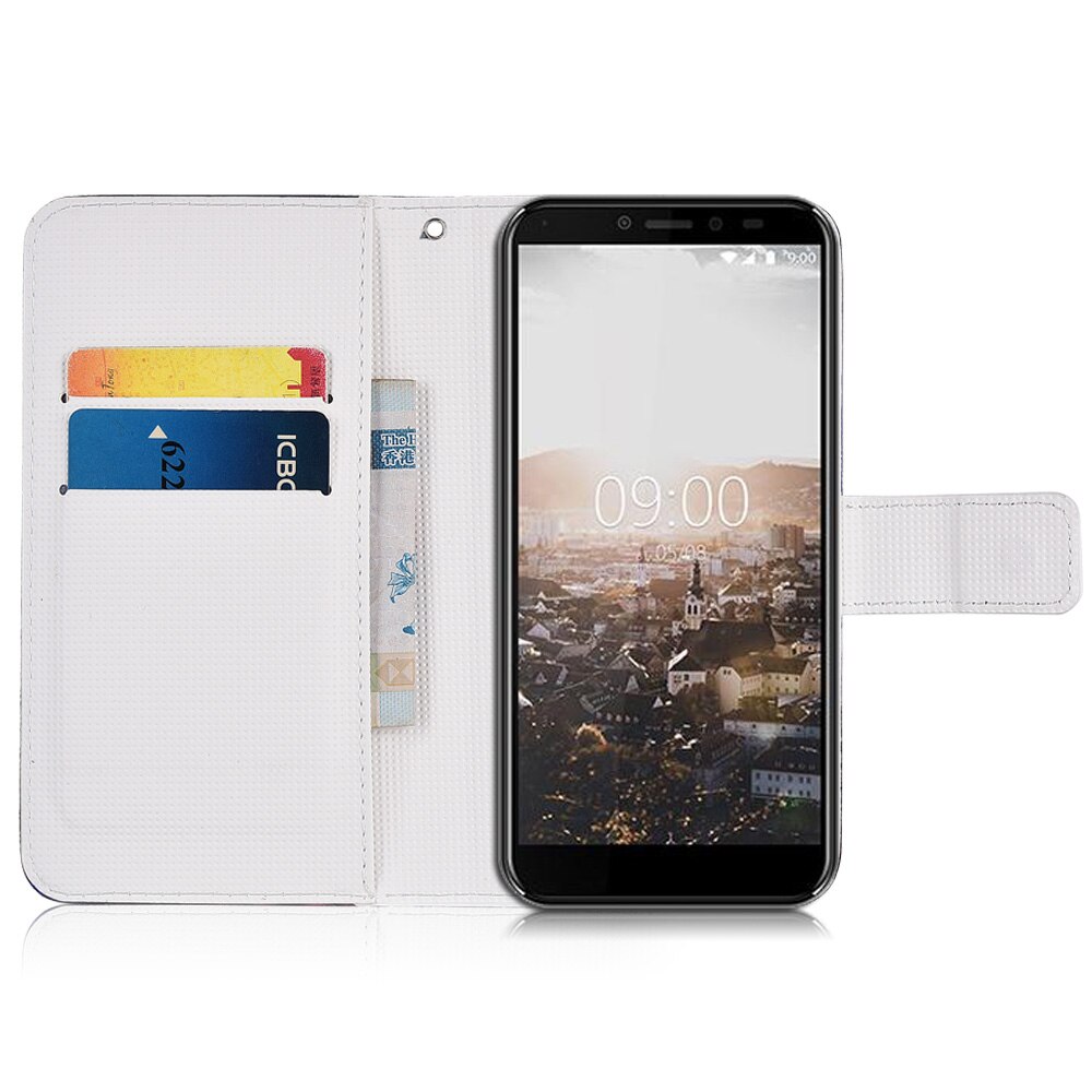 Para BQ 5528L Greve Para A Frente caso dos desenhos animados CASO Carteira De Couro PU Moda Linda Cobertura Legal Bolsa de Celular Escudo
