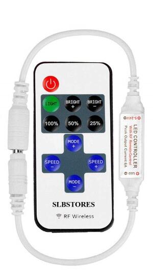 Regulador LED 8A/30A 3key, mando a distancia 11key, interruptor de brillo ajustable DC12V 24V para tira de luz led 5050 3528 de un solo Color: 11key RF remote