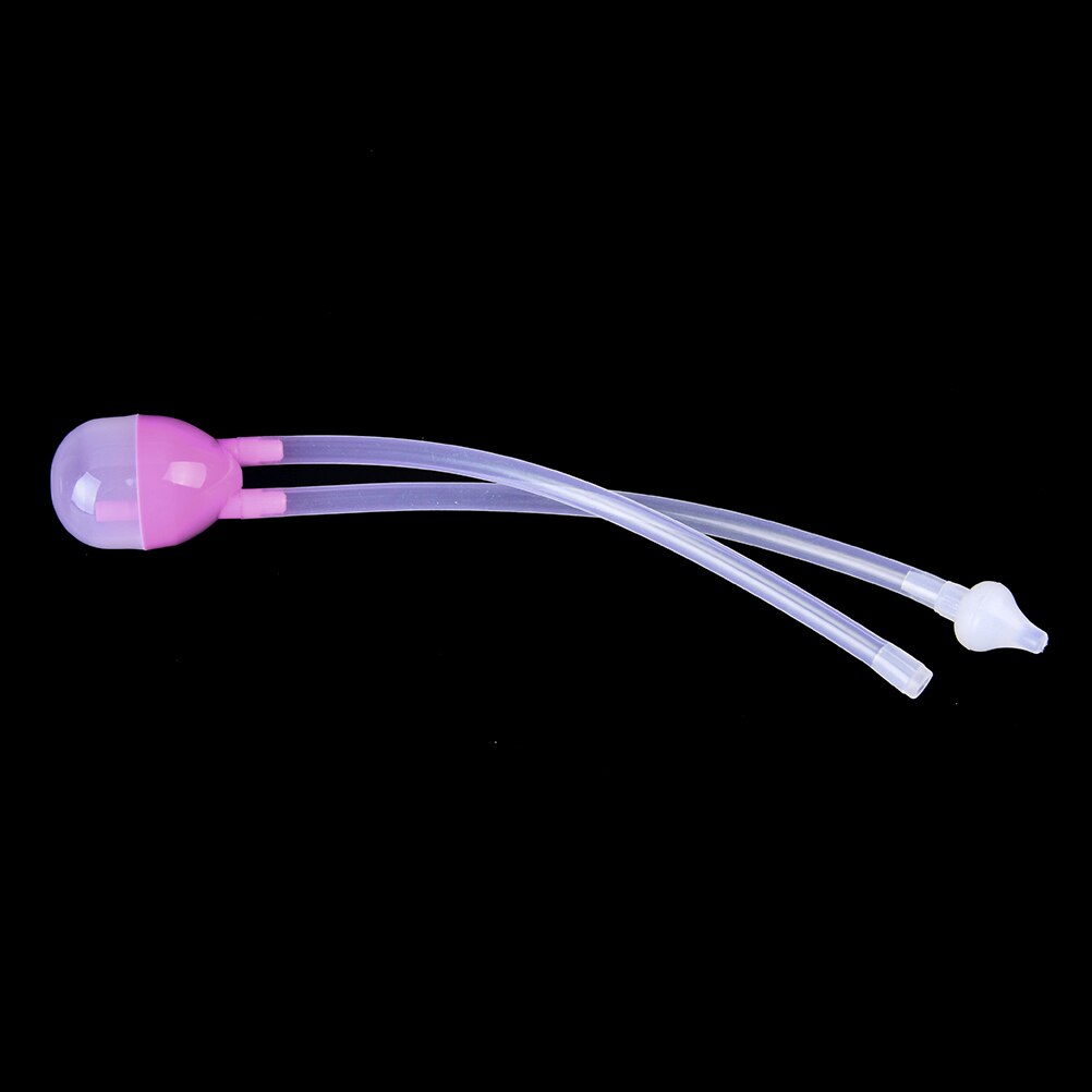 1PCS Infant Safe Nose Cleaner Baby Kids Healthy Care Convenient Vacuum Suction Nasal Mucus Runny Aspirator: Pink