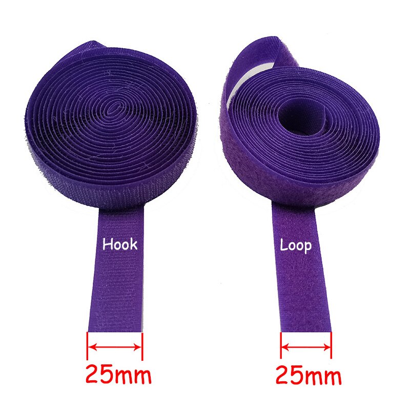 25mm colour fastener tape hooks and loops sewing Accessories tape strap for shoe repair clothing DIR 1m hook + 1m loop