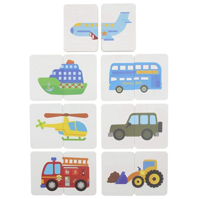 Anti-tear Flash Cards Learning Alphabet Puzzle Cards, Matching Puzzle Cognitive Early Educational Learning Toys with Mental Stor