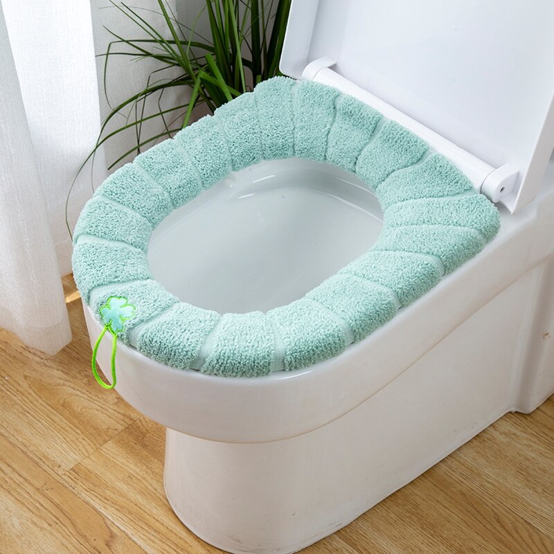 Winter Warm Toilet Seat Cover Met Handvat Universele Wc Kussen Dikker Pluche Toiletbril Ring Mat Badkamer Aceesories