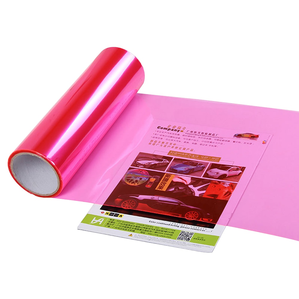 11 kleur Auto Licht Koplamp Achterlicht Tint Vinyl Film Sticker Vel Mistlamp Achterlicht Mat Rook Film 30x60 cm: Roze