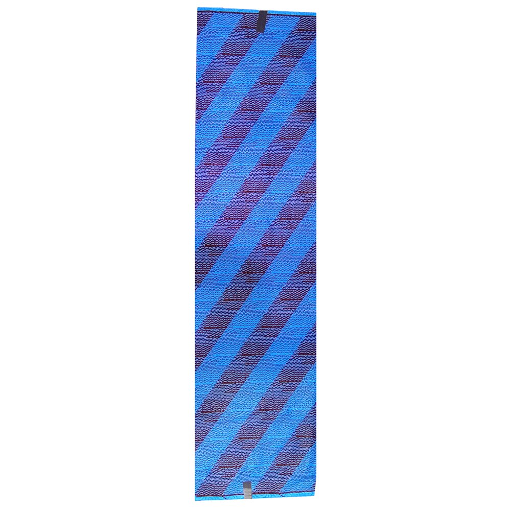 Tecido azul encerado africano listrado estampado cera africana poliéster 2019 design fashion para vestido feminino