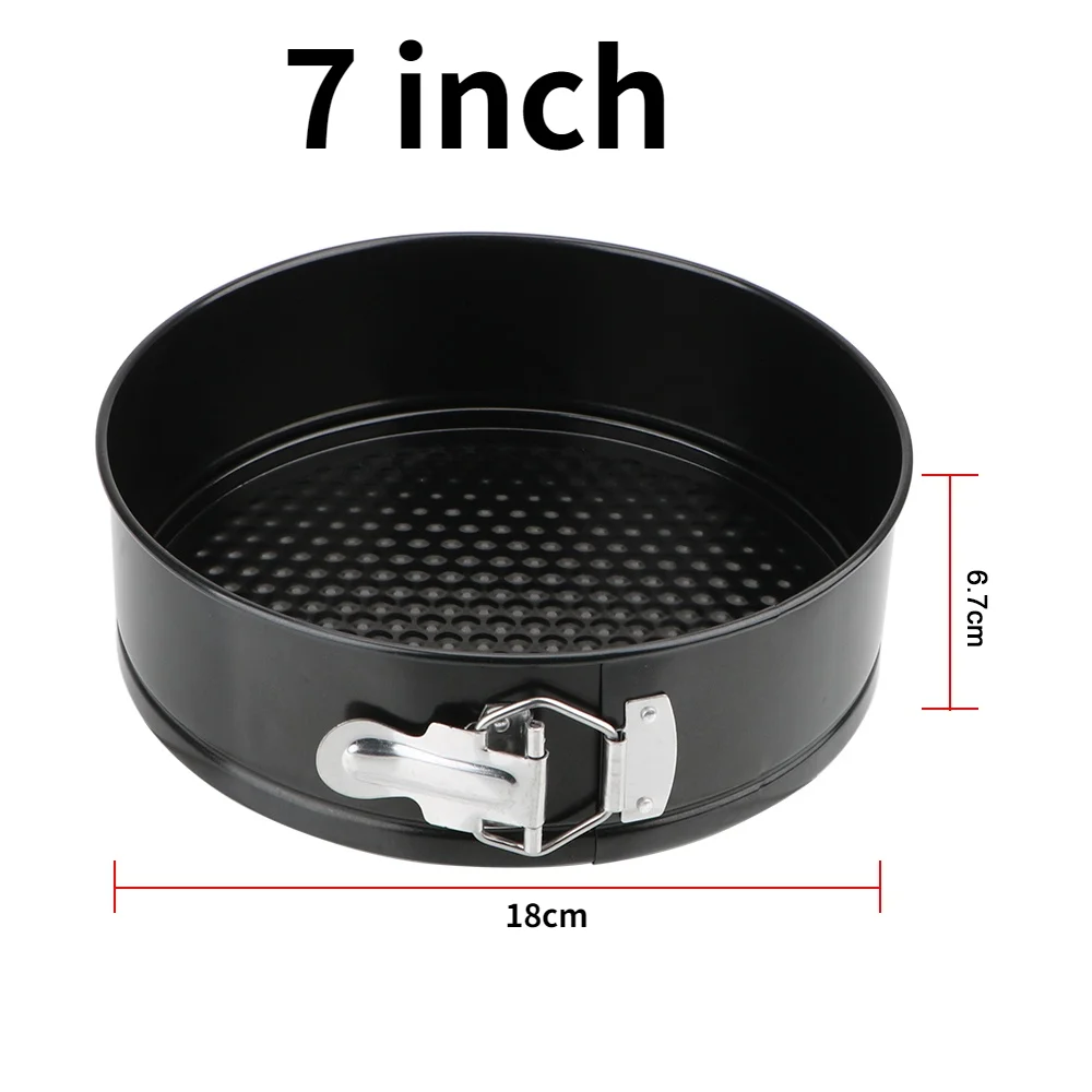 Removable Bottom Non-Stick Metal Bake Mould Round Cake Pan Bakeware Carbon Steel Cakes Molds Kitchen Accessories: Dark Khaki
