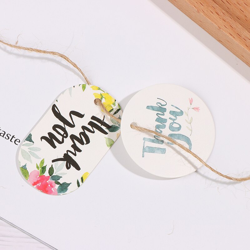 ¡Novedad! 50 Uds. Etiquetas de papel para colgar DIY gracias por las etiquetas del paquete etiquetas galletas recuerdos de boda