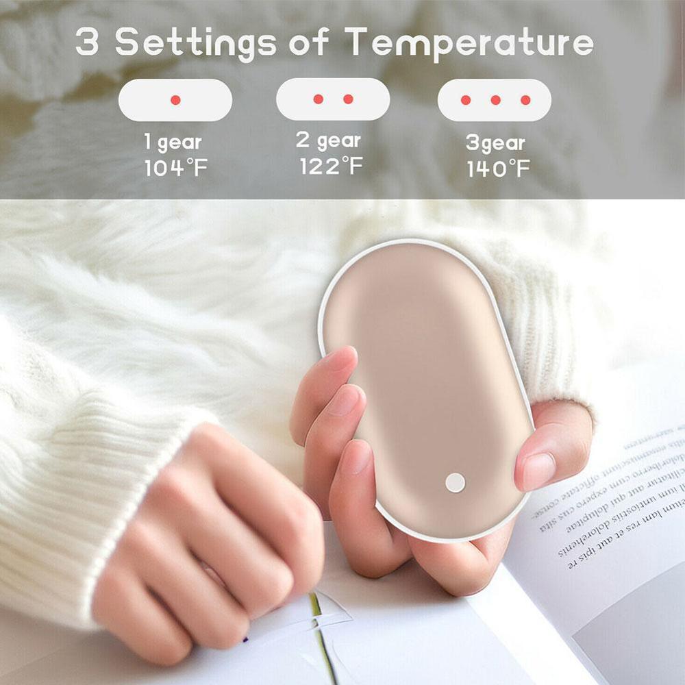 5000mAh USB Rechargeable Electric Hand Warmer Winter Mini Bank 1 Pocket 2 5V Long-Life Heating Power In Double-Side T0W0