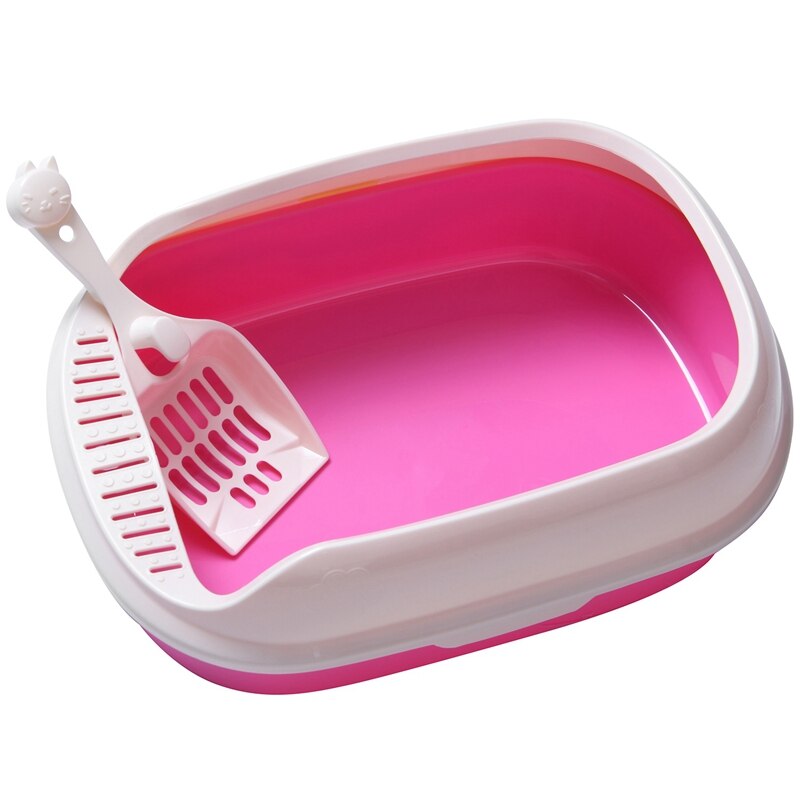 Bac à litière en plastique pour chat et chien, bac à litière, pour animaux de compagnie, anti-éclaboussures, accessoire d'intérieur pour chiot et chat: Default Title