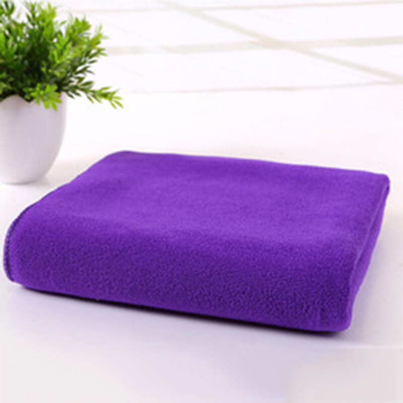 Toallas de secado rápido multicolores, Toalla de microfibra para viaje, Camping, deporte, salón de belleza, gimnasio, textil para el hogar, Playa: Morado