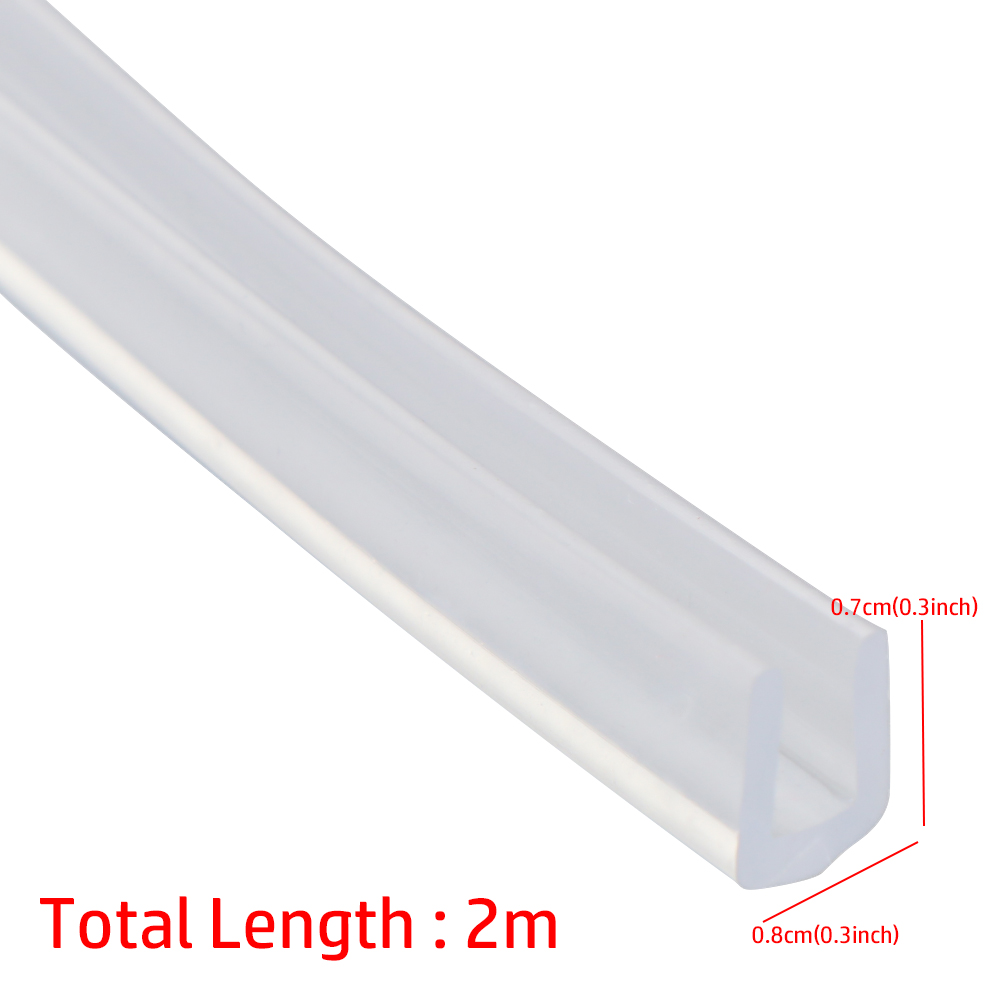 2 Meter U-Kanaal Rubberen Rand Afdichtstrip Douche Deur Glas Afdichting Tape Rand Guard Tochtstrip Meerdere Maat: Licht Groen