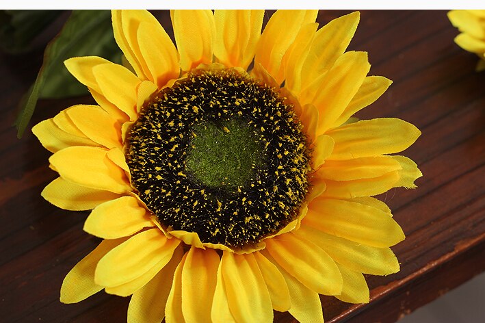 Goud Gele Zonnebloemen Kunstmatige Bruiloft Decoratie Diy Meisje Mermaid Boeket