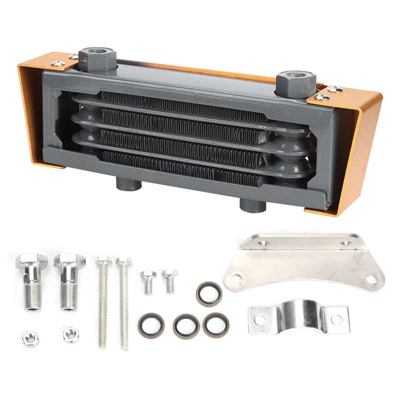 Tanque de expansión Universal para coche, accesorios para automóvil, enfriador de aceite para motocicleta, sistema de refrigeración de motor de repuesto, 4 filas