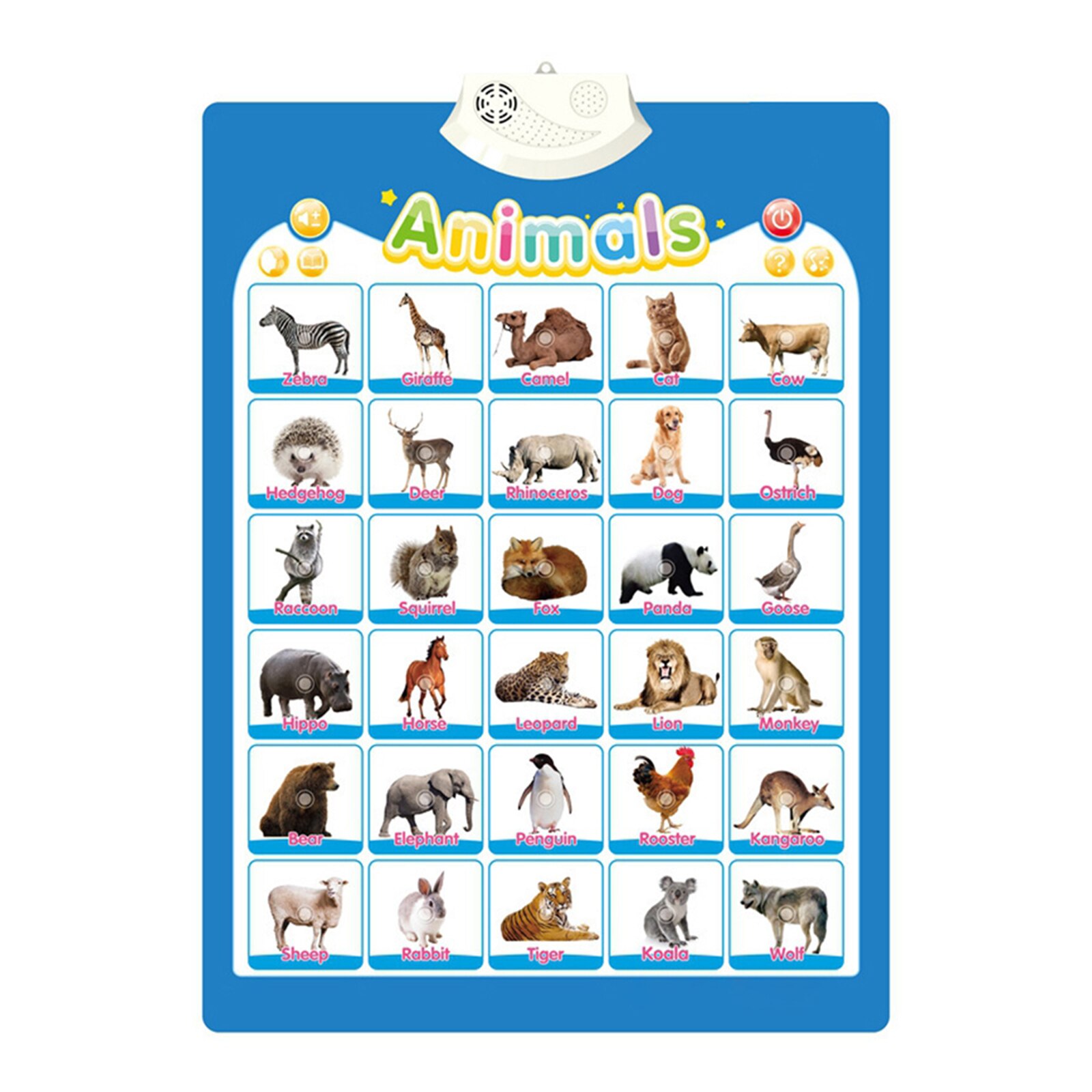26 Letters Alphabet numbers Vegetables Fruits Animals Vehicle poster English Word Learning school classroom posters decoration: Animals