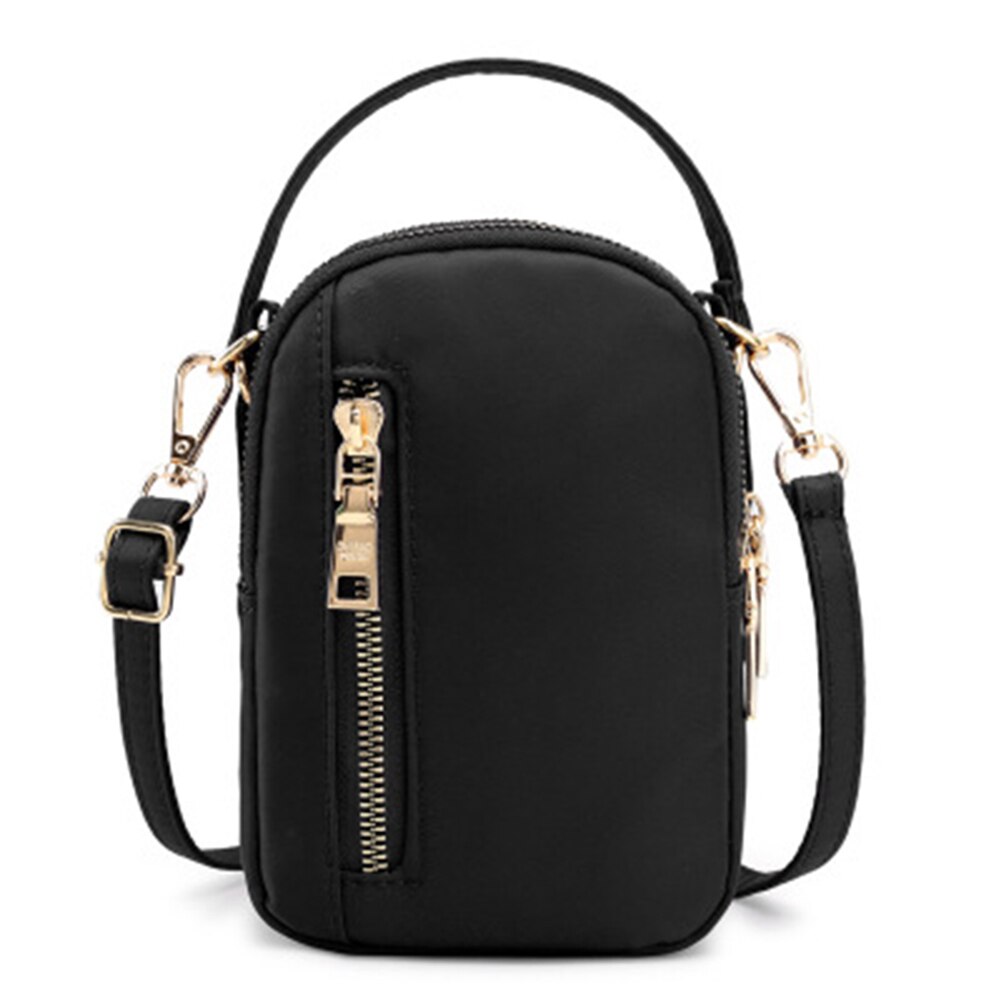 Lille crossbody taske mobiltelefon pung multi-lommer nylon pung til kvinder -opk