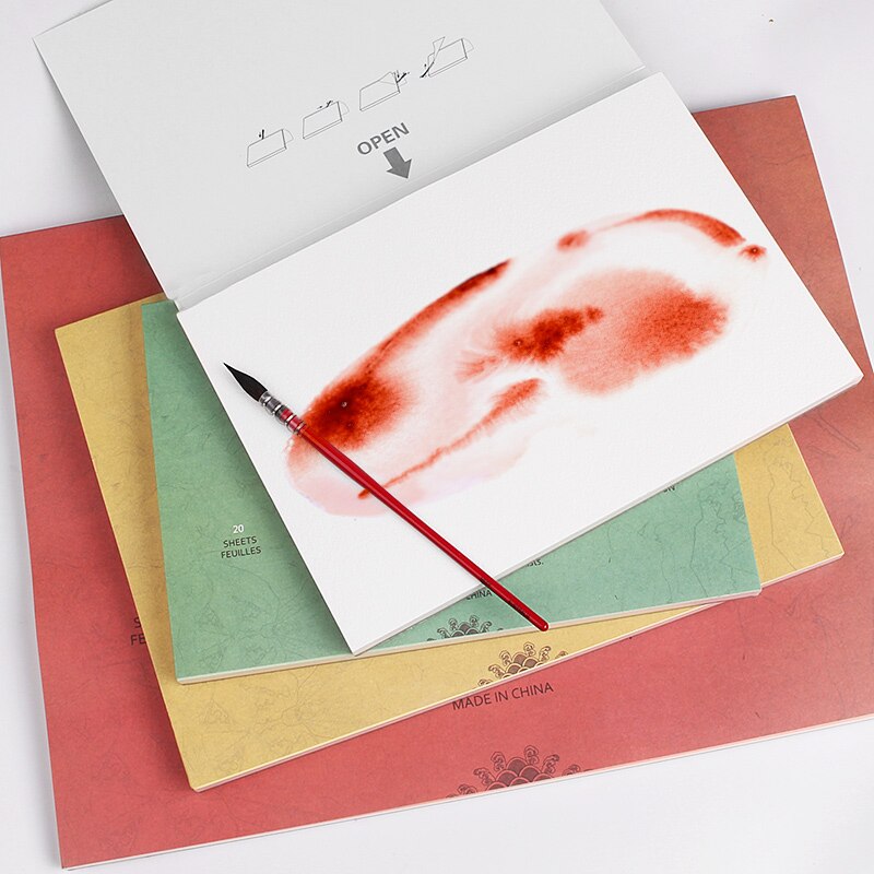 BAOHONG – livre d&#39;aquarelle, tampon de croquis, papier de dessin en coton pur 8K 16K, peinture de Gouache sans acide, résistance au frottement, 300g