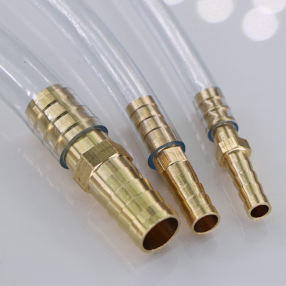 6-19mm Brass Hose Adapter Tube Fitting Barb Connect Repair Irrigation Pipe Coupling Joint Garden Watering Copper Accessories